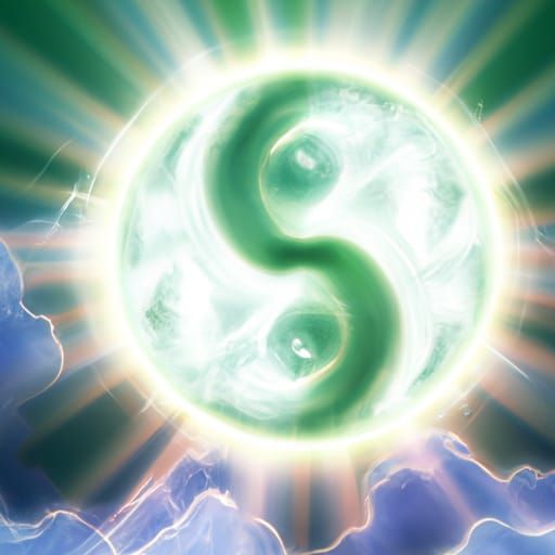 Jade Yin Yang in Ethereal Fantasy Style