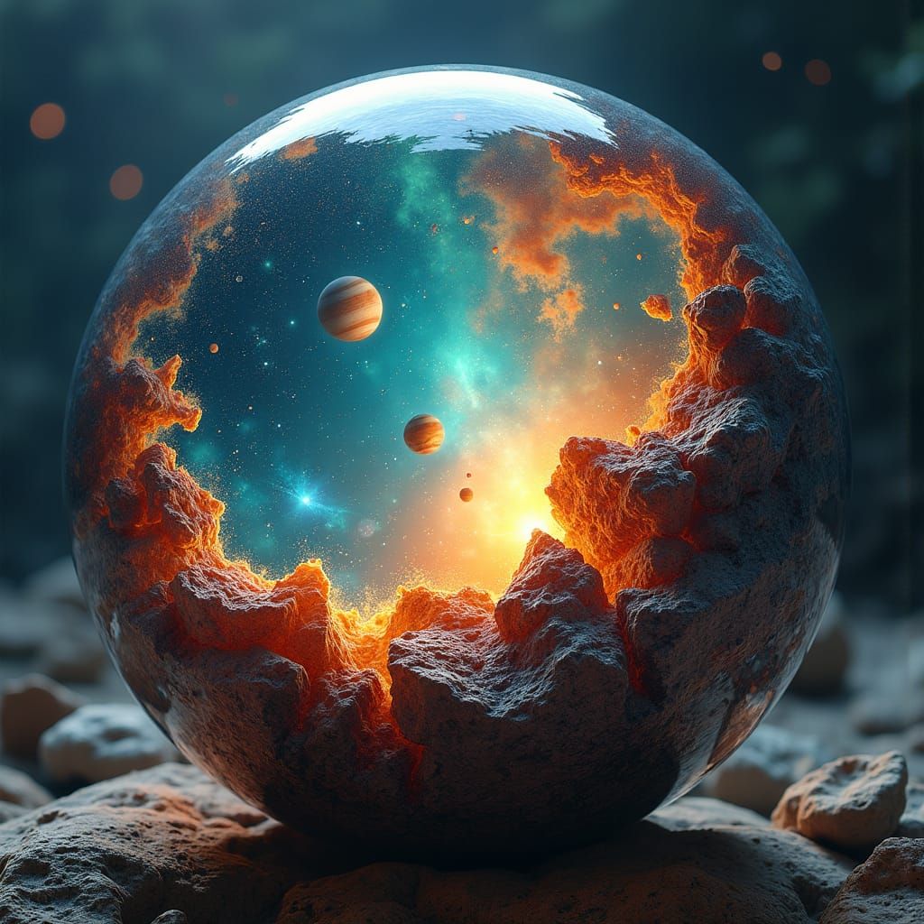 Fractured Crystal Ball Reveals Majestic Starscape