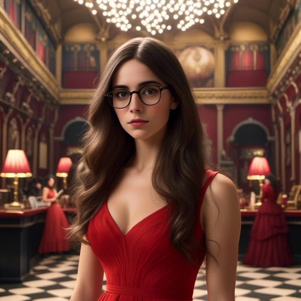 Jewish Woman at Wax Museum: Hyperrealistic Photograph