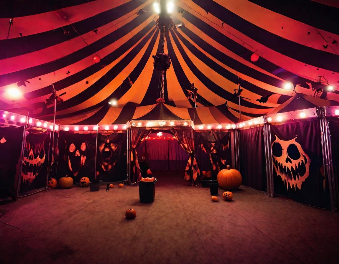 Spooky Sinister Halloween Circus Interior