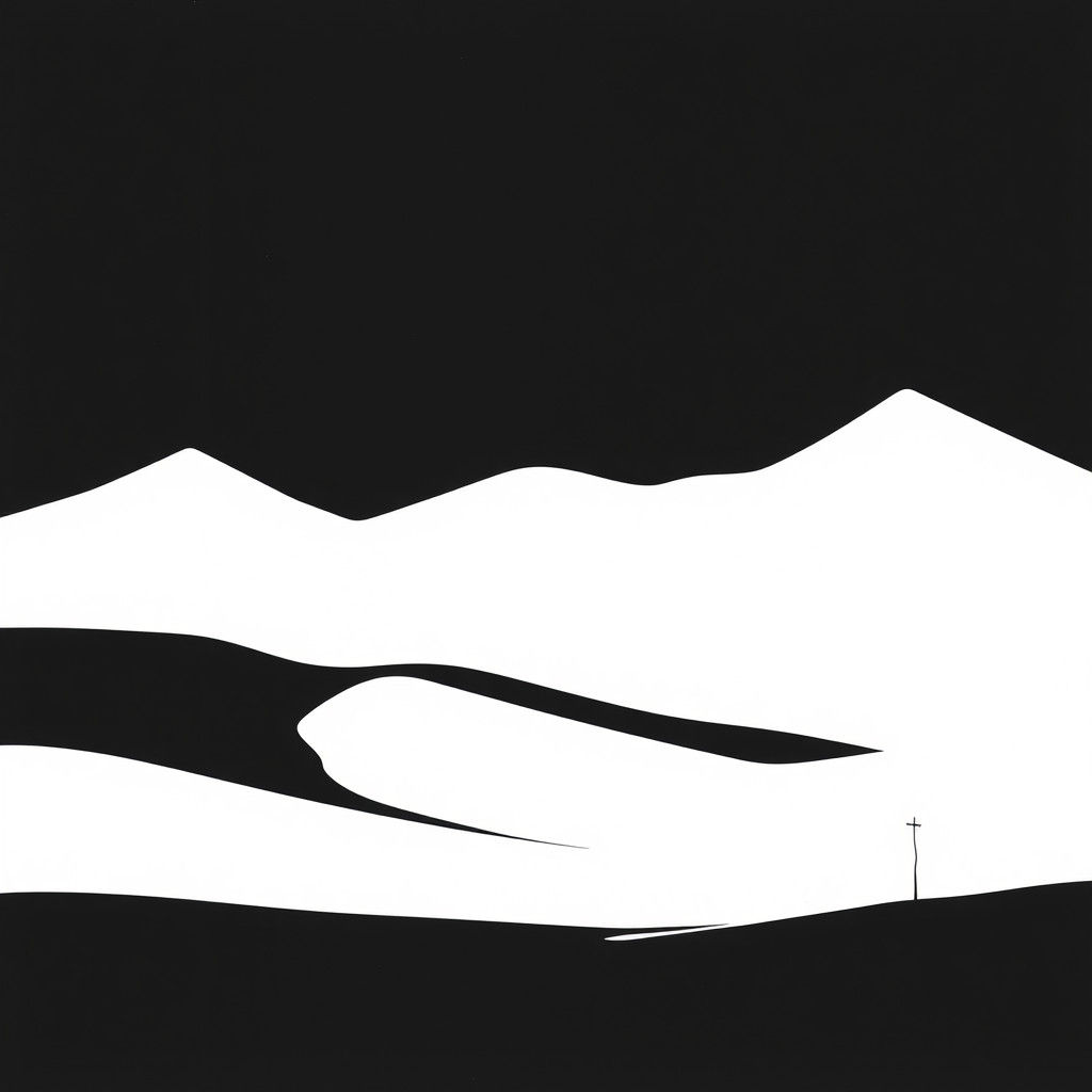 Minimalist Landscape Art in Primary Colors