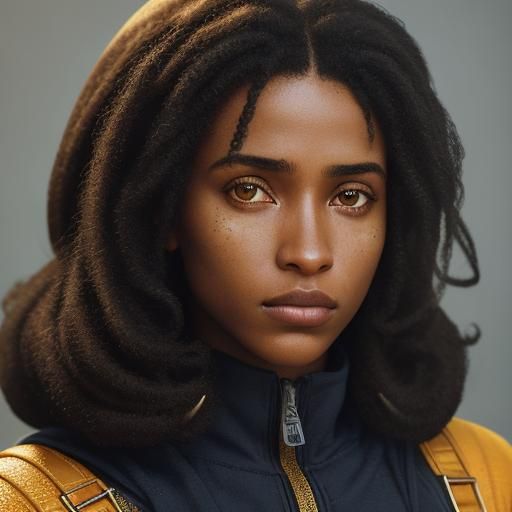 Cinematic Portrait of Girl in Coveralls