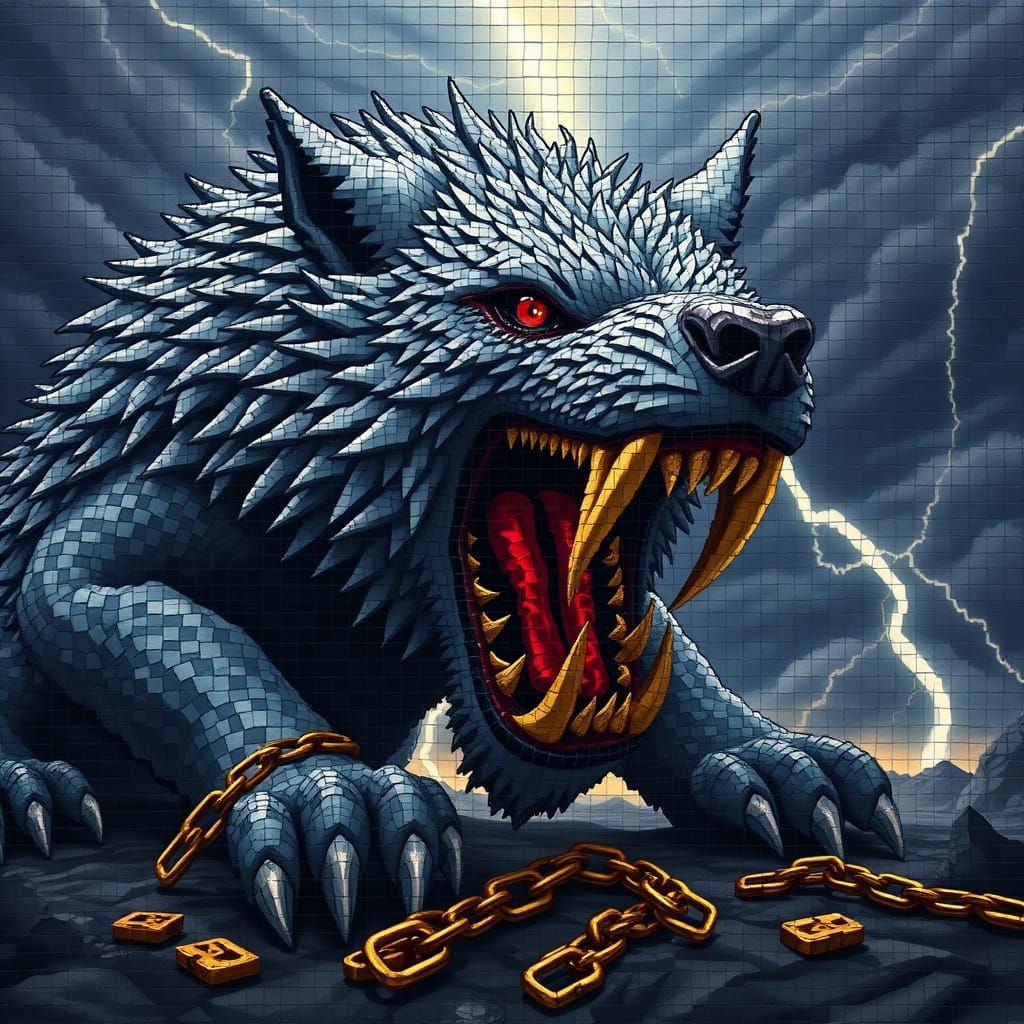 Uma criatura lendária 🐺🔥