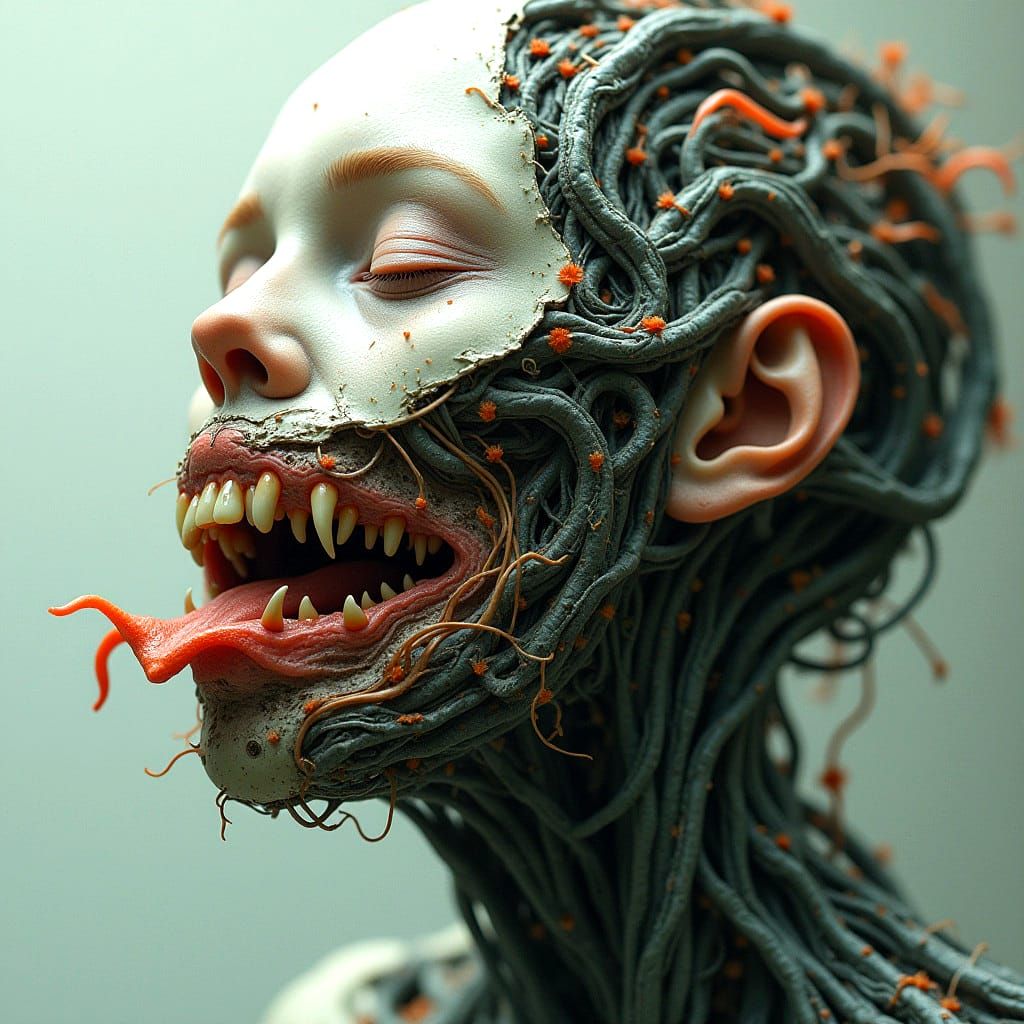 Abstract Self-Consuming Portrait