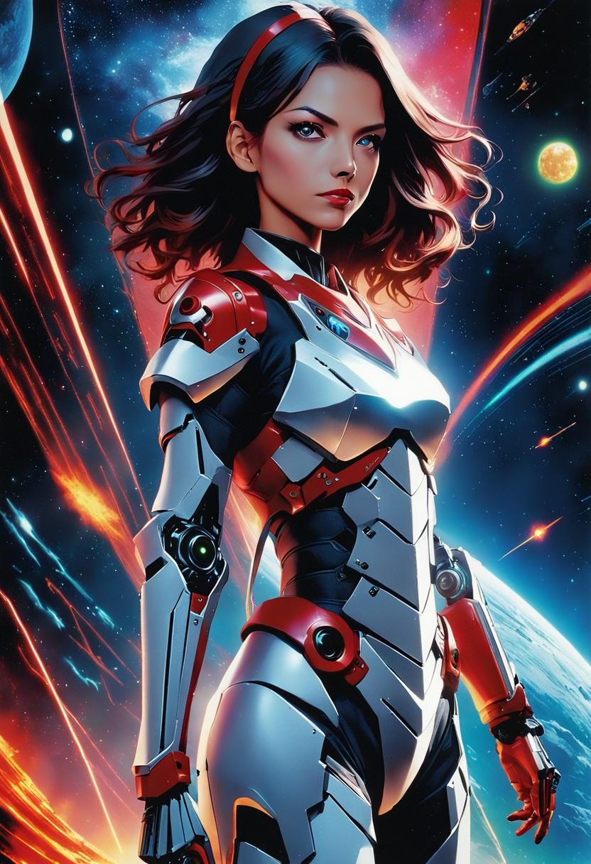 Nintendo Switch Girl in Futuristic Armor