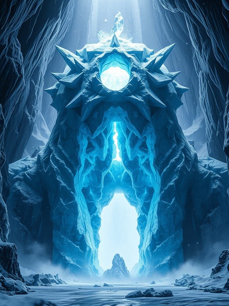 Colossal Ice Monster Emerges from Frozen Abyss
