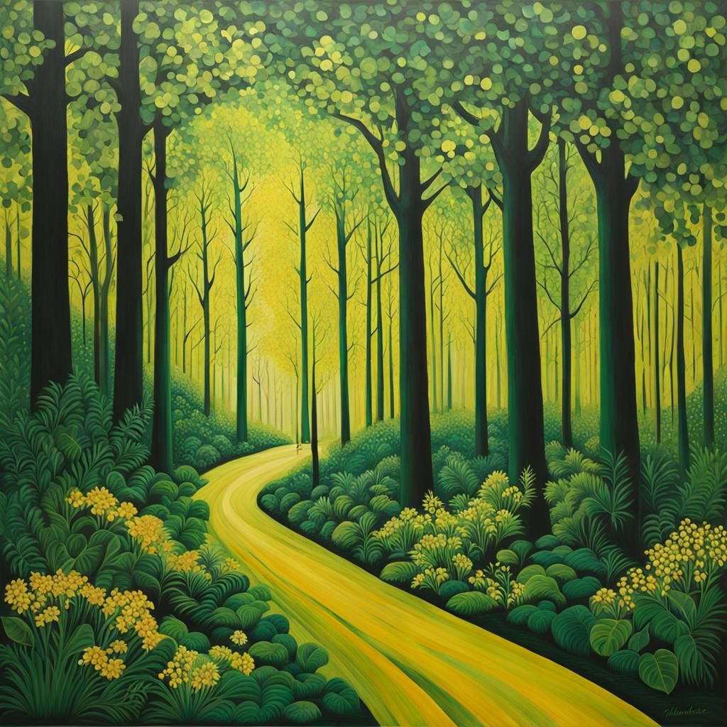 Bichromatic Forest Jogger in Acrylics