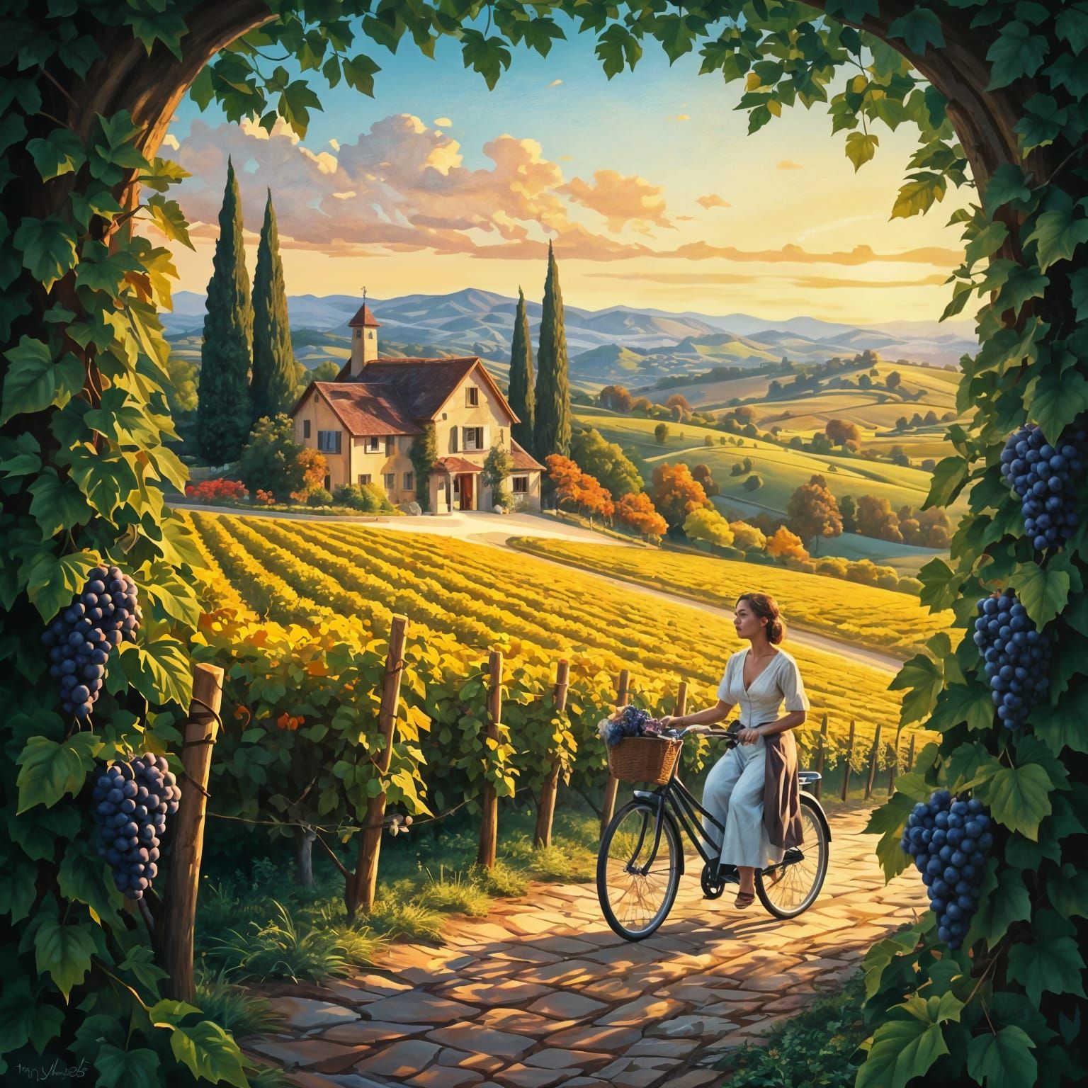 A ride through the vineyard
