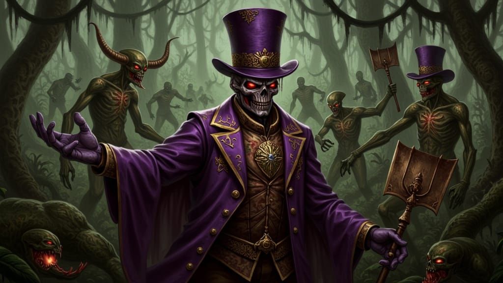Baron Samedi in Lavish Purple Attire