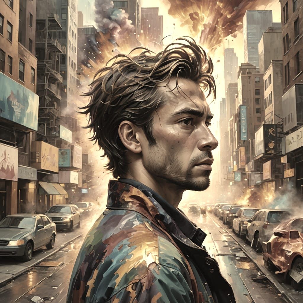 Hyperrealistic Clock Face in Splash Art Style