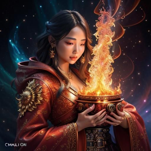 Epic Fire Blaze: Nature's Fury in CGI Diorama