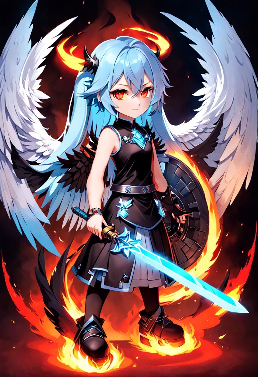 Dual Winged Nephalem in Balanced Composition