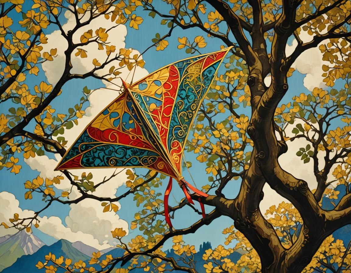Ornate Kite and Ginkgo Tree: Near Miss 🫣