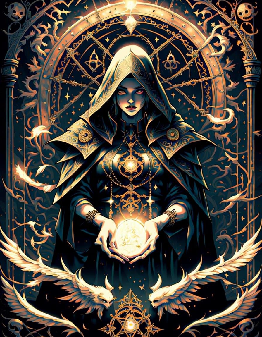 Dark Inspiration Grimoire in Anime Style