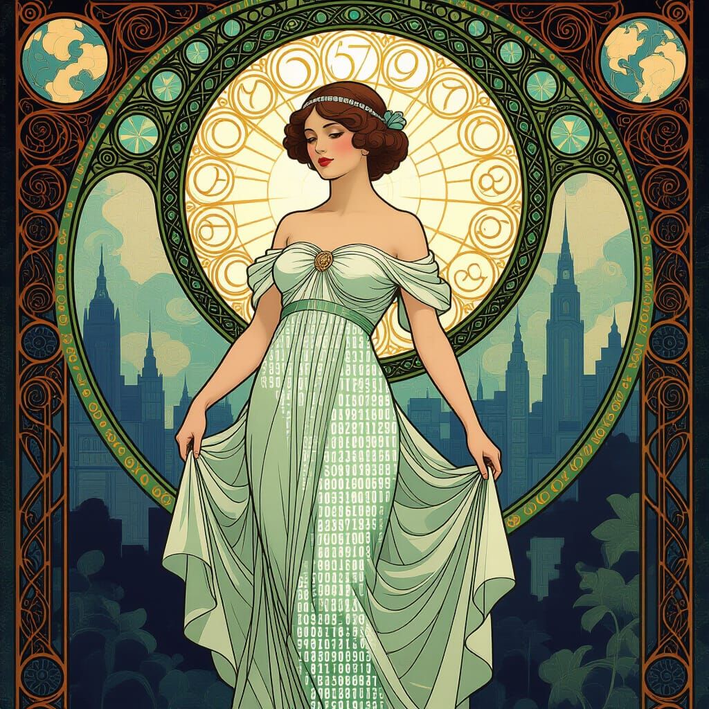 Feminine Code Landscape with Data Streams