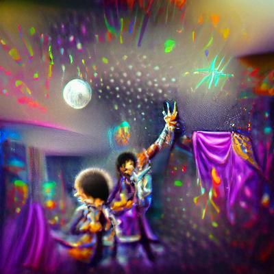 Prince and Hendrix Throwback to '70s Party