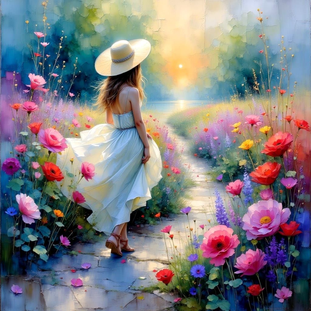 Ethereal Cowboy's Lament in Soft Impasto Oil Painting