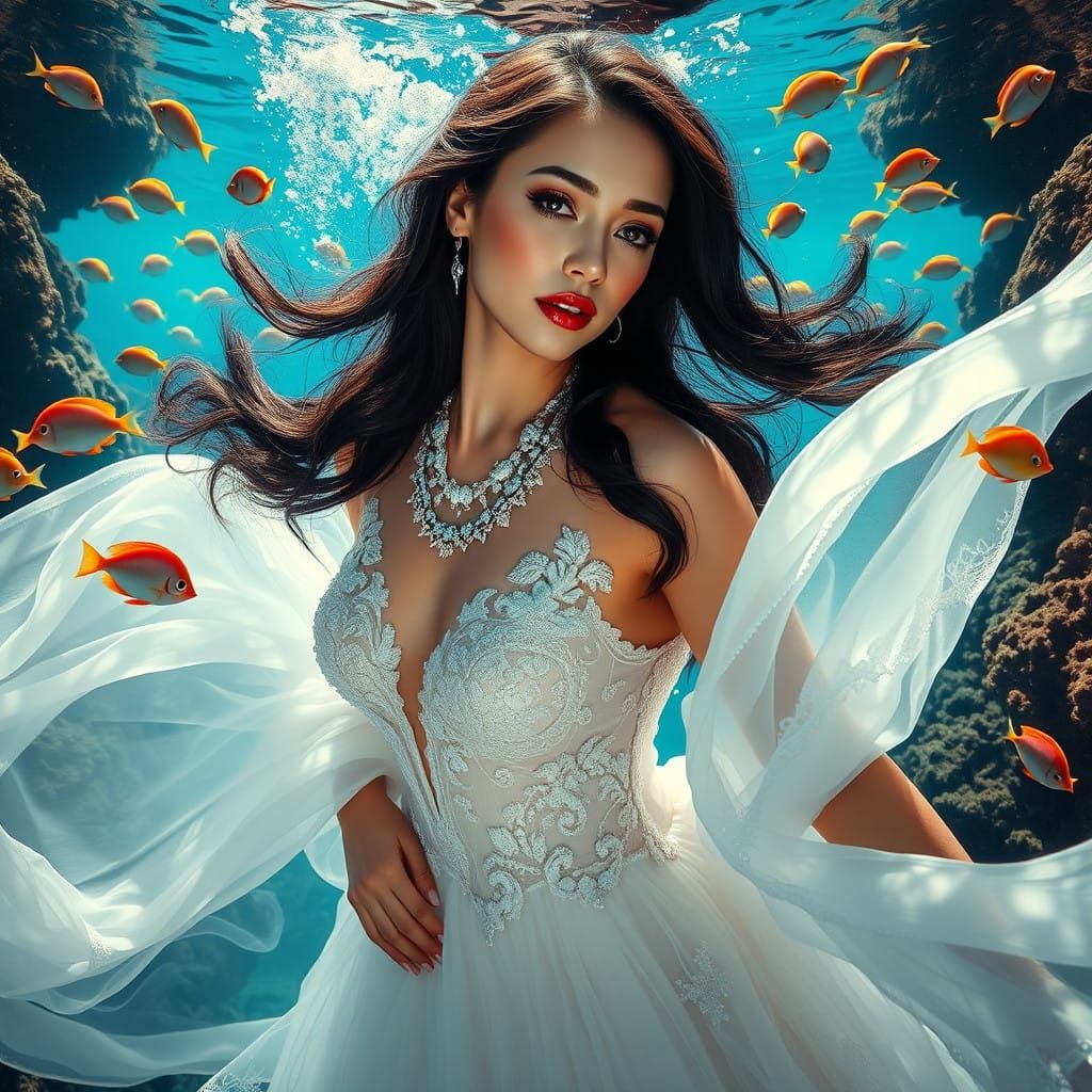 Underwater photo shoot,