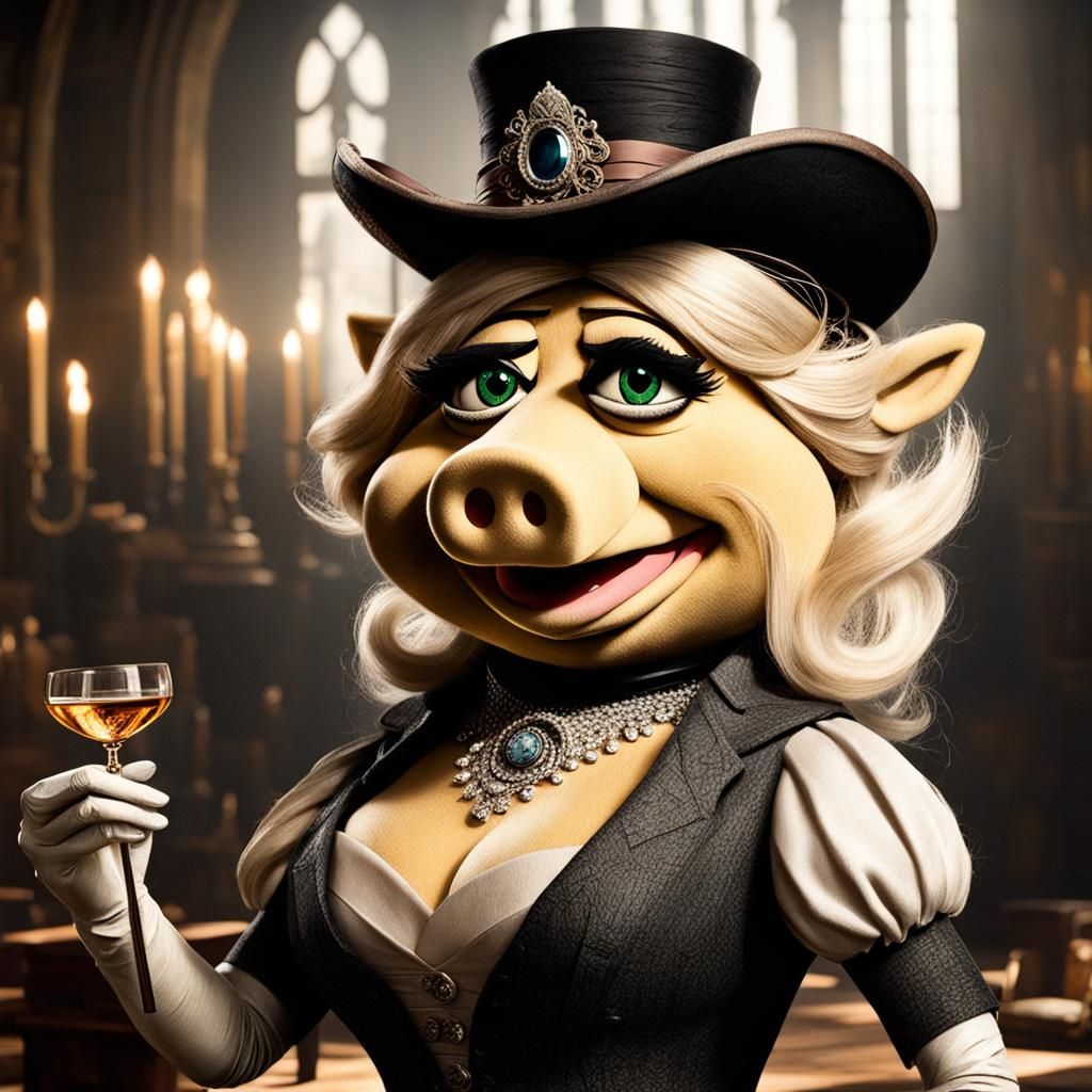 Miss Piggy as Lady Dimitrescu Mashup