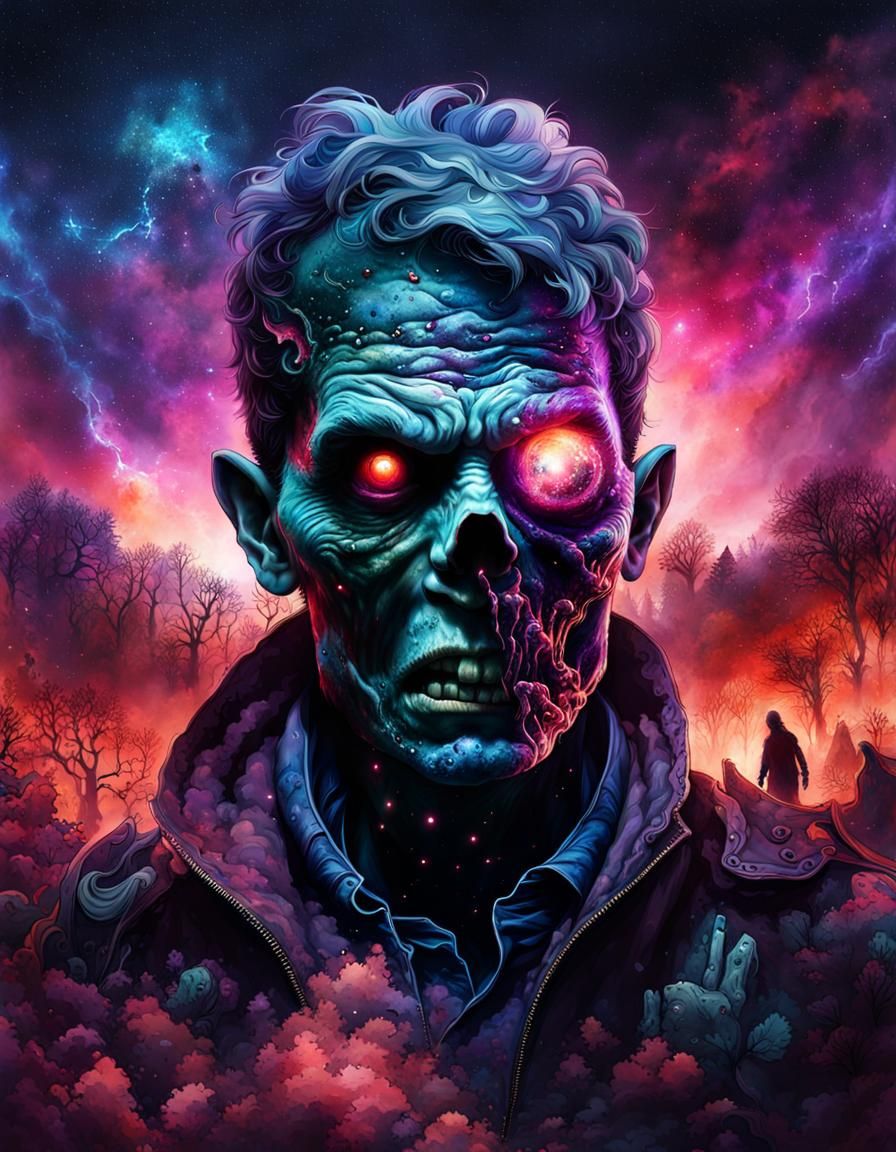 Zombie World - double exposure