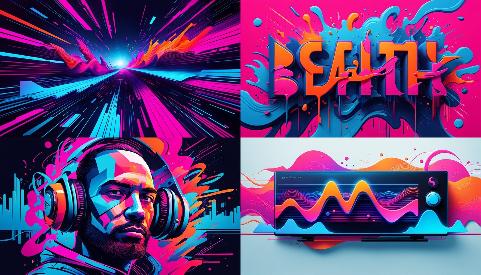 Dynamic Neon Logo for Music Artist