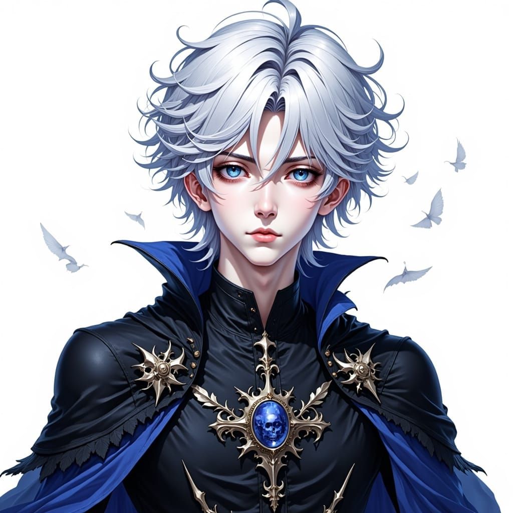 Ethereal Boy Wizard in Anime-Inspired Portrait