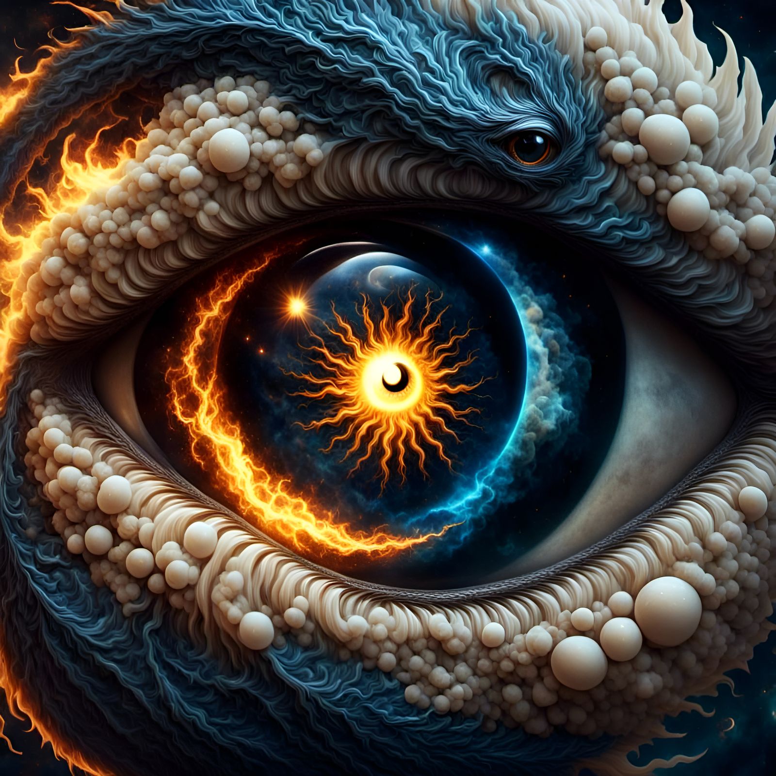 Yin Yang Chimera Eye Close-up