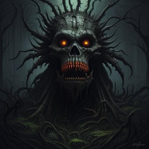 Biopunk Plant Zerg Hybrid Emerges from Ruins