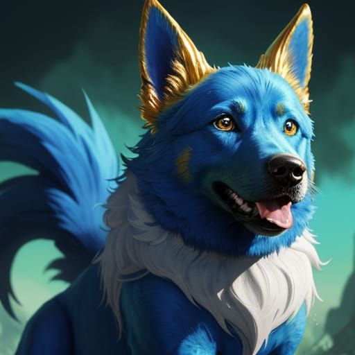 Bluey the Dog Plays: Cartoon Style Art