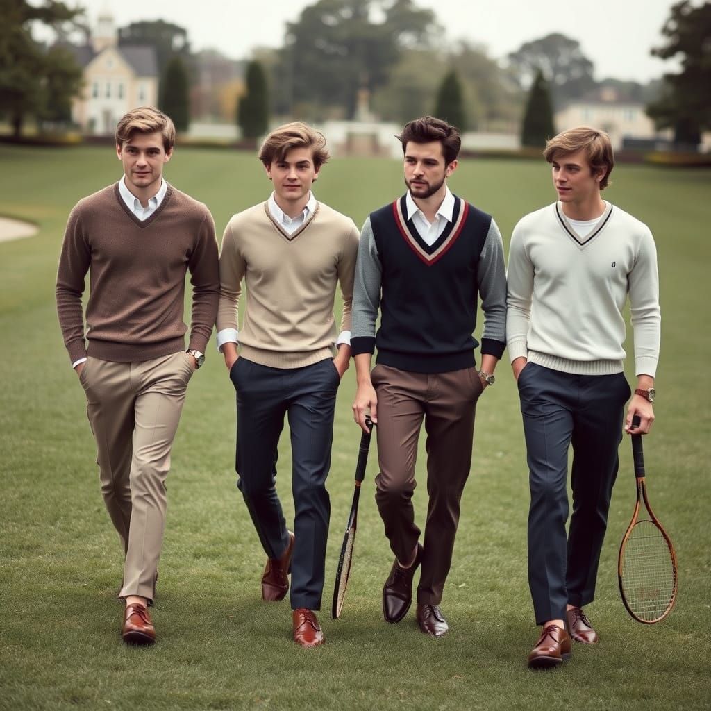 Ivy League Fashion on a Manicured Lawn
