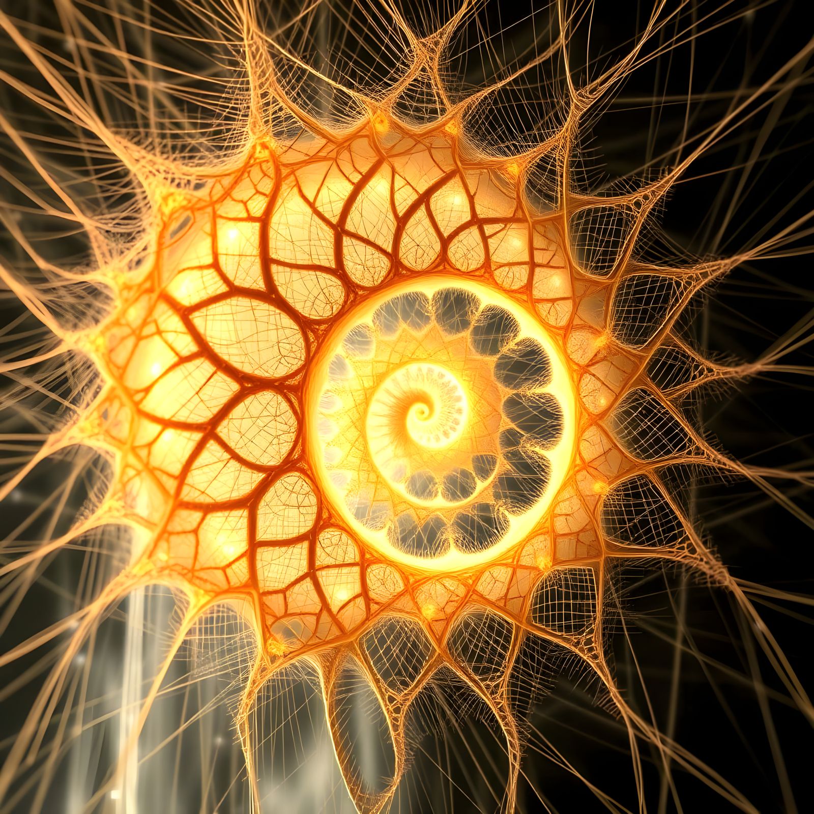 Surreal Ligamorphous Web with Fractal Detailing