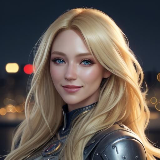 Blonde Woman Portrait with Nagel-Style Lighting