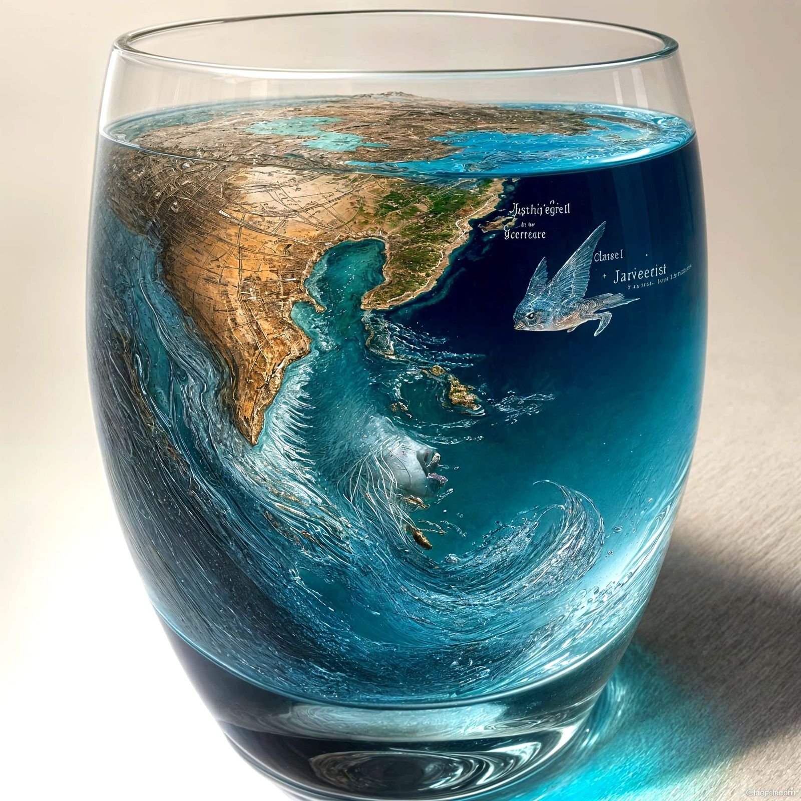 L'océans dans un verre d'eau