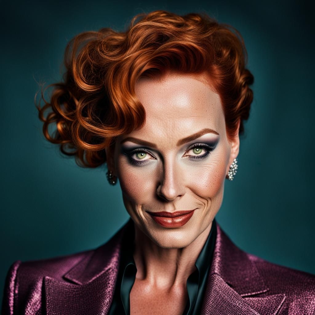 Sensuous Woman Portrait in Dark Fantasy Style