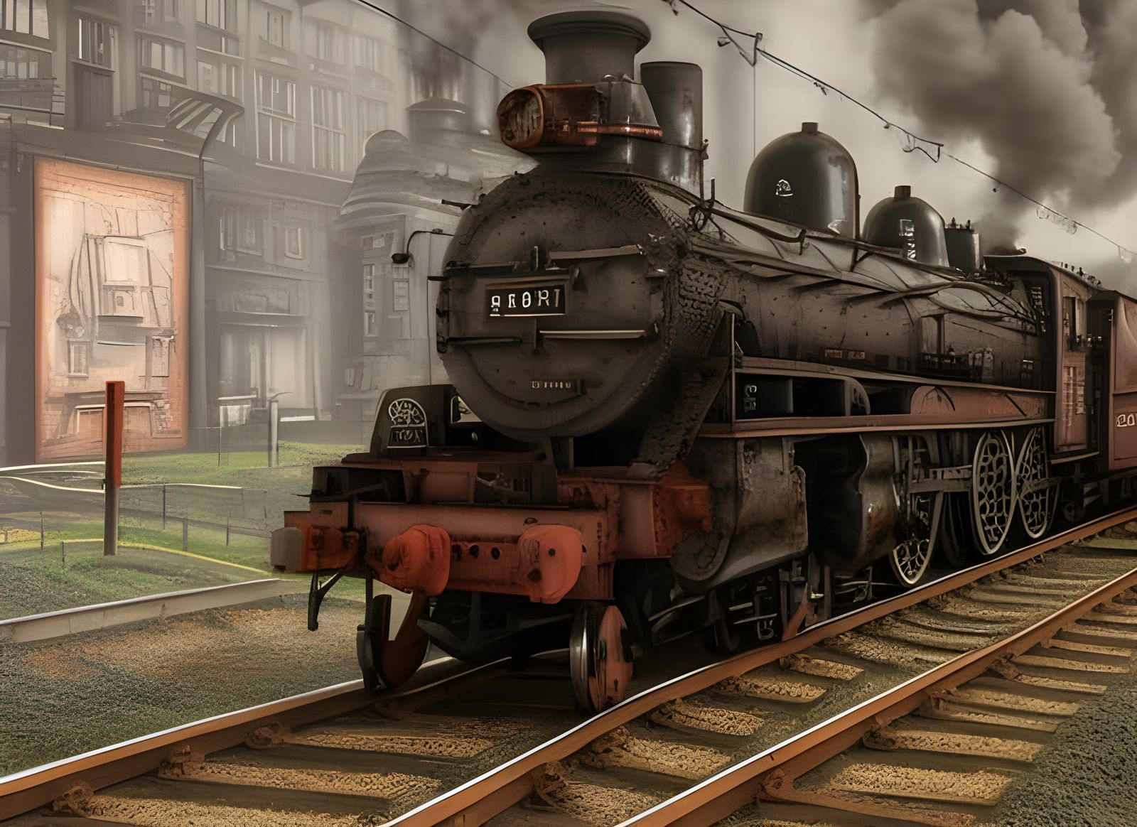 Futuristic Fantasy: Old Fashioned Steam Train