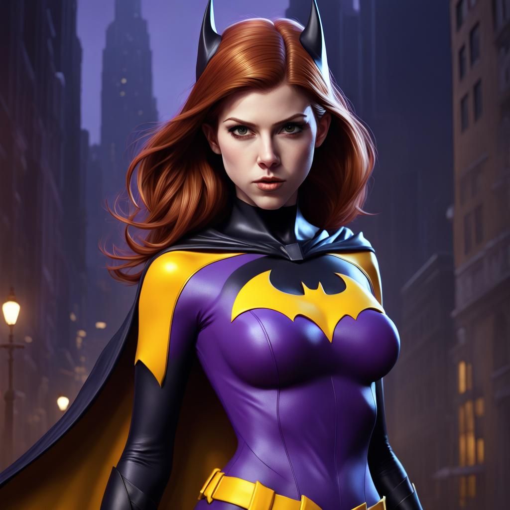 Anna Kendrick as Batgirl in Bruce Timm Style