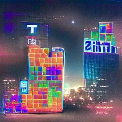 Classic Tetris Game Visual