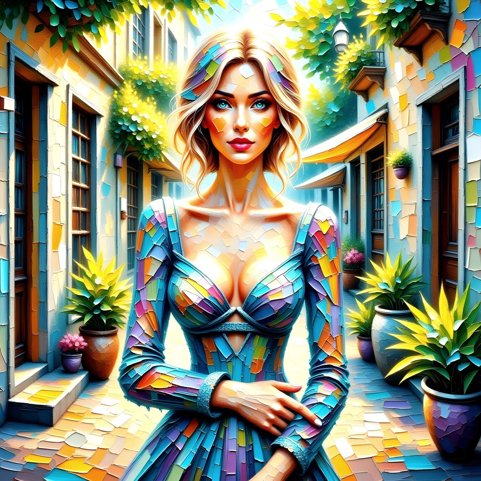 Romantic Watercolor Portrait of a Woman in Ethereal Light