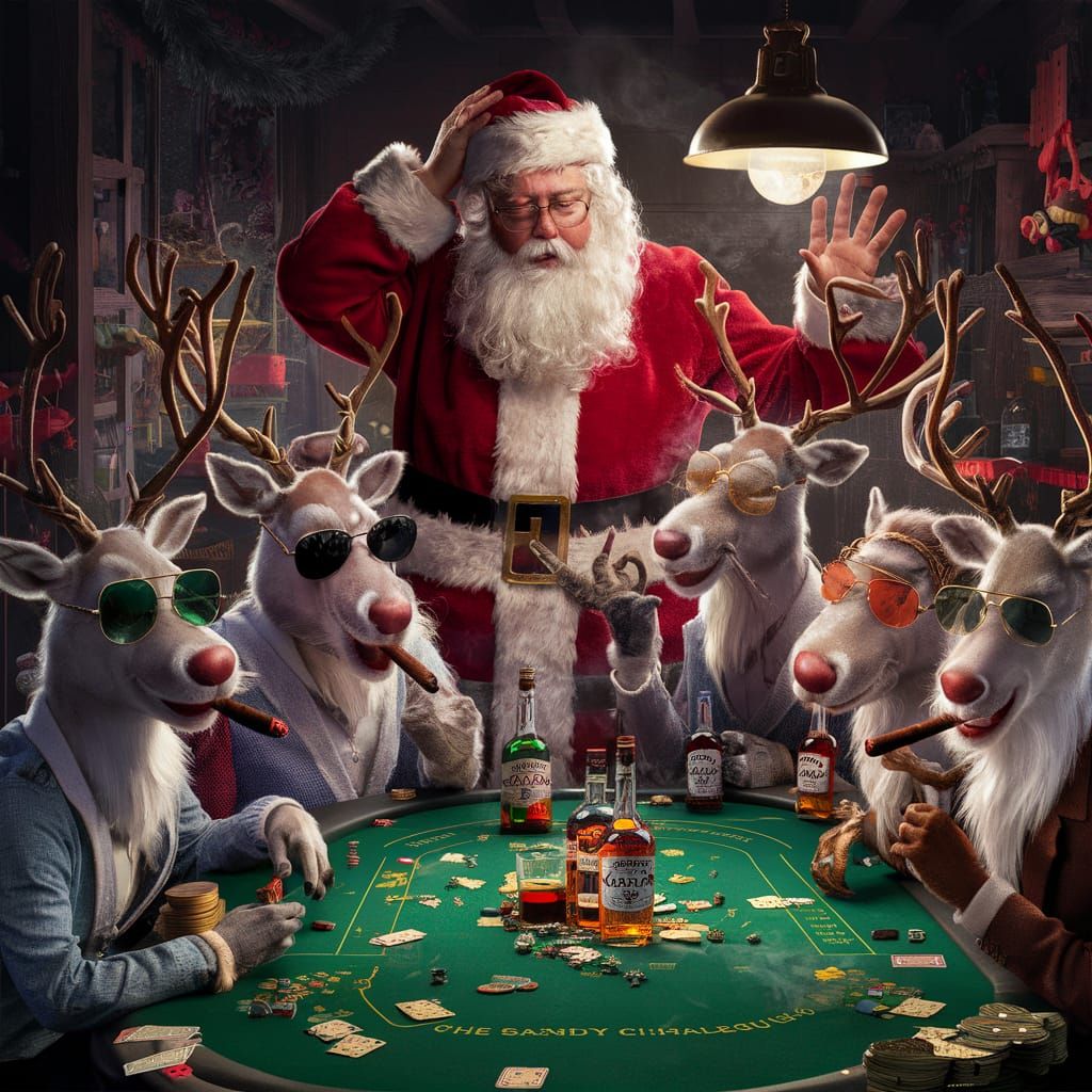 Santa's Surprise Christmas Eve Reindeer Ruckus in a Humorous...