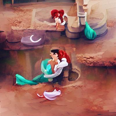 Prince Eric and Ariel: Classic Disney Animation