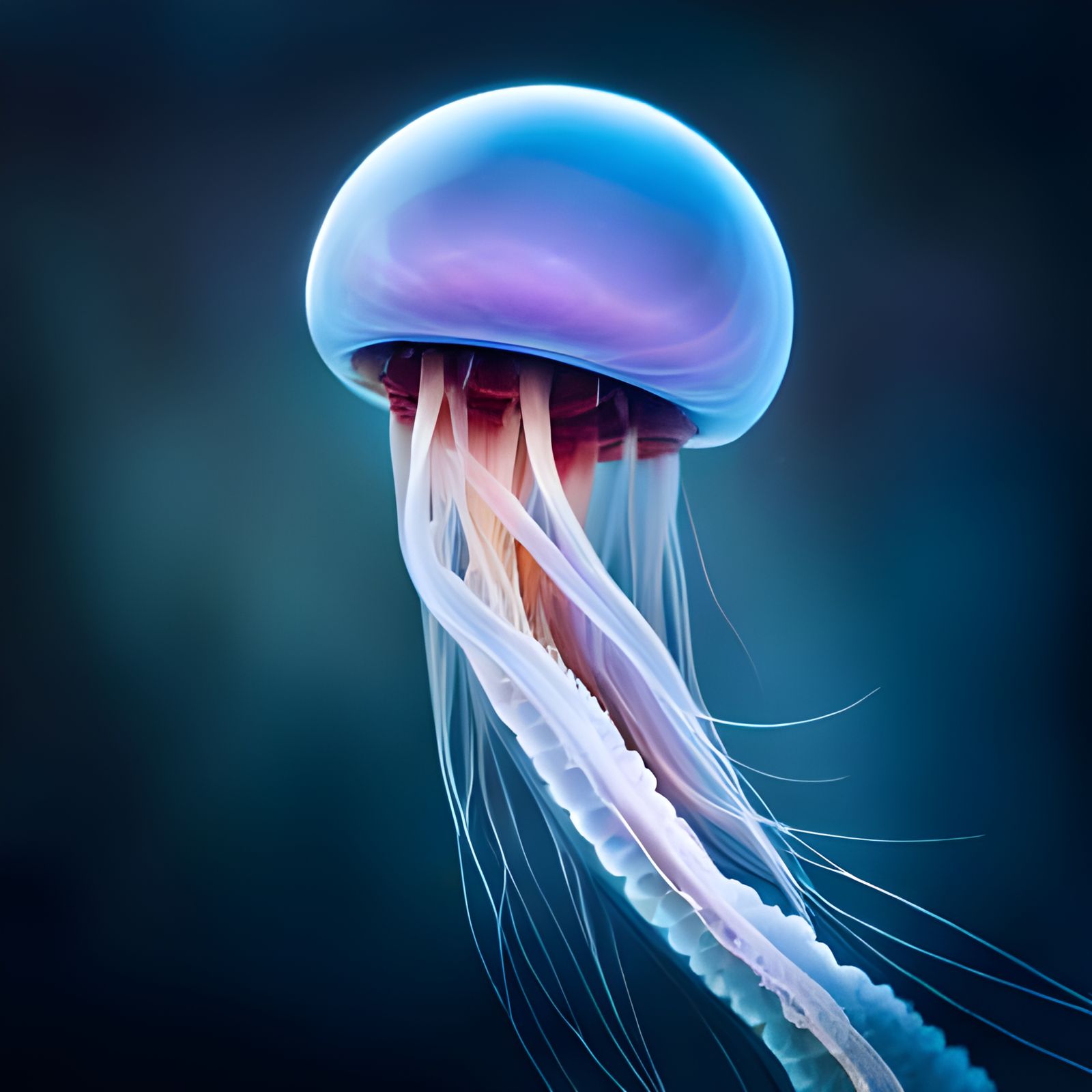 Ethereal Jellyfish Alien Portrait in Water