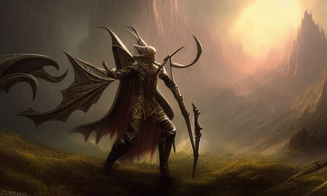 Elvish Knight Concept Art in 8k Resolution