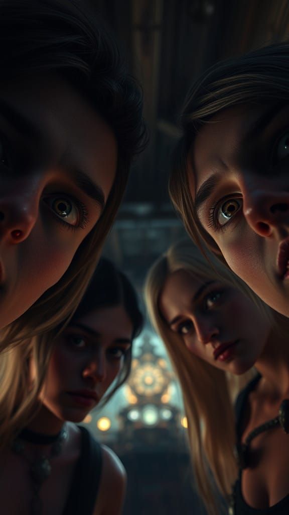 Mystical Figures Converge in a Realm of Deep Focus