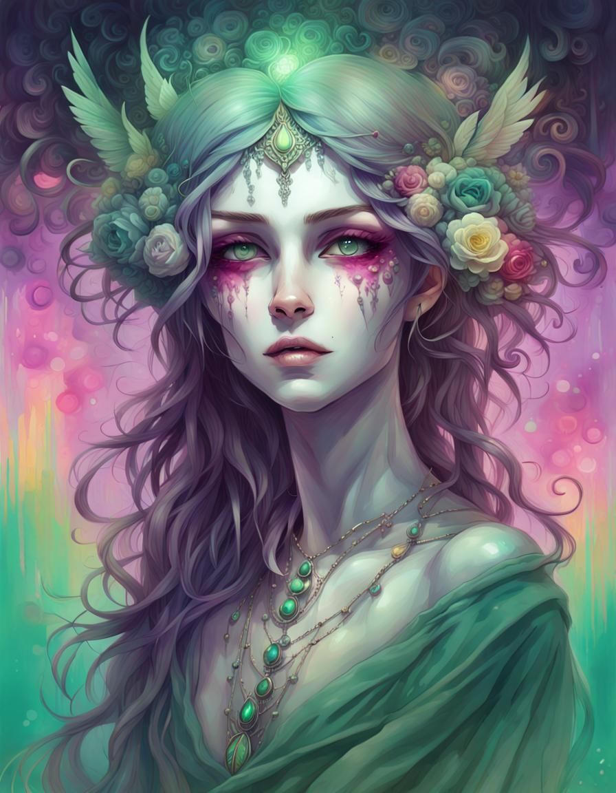 Romantic Depiction of Death in Dreamcore Style