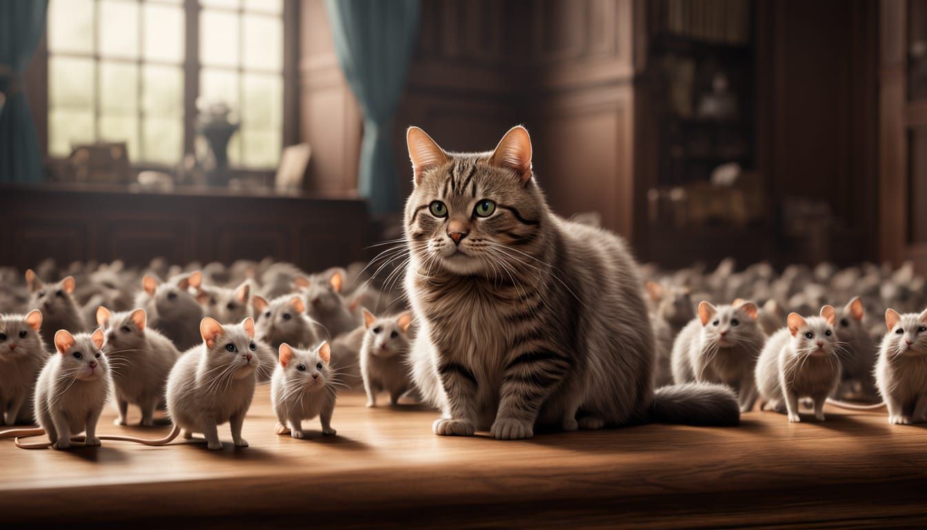 Cat Infiltrates Secret Mice Council Meeting