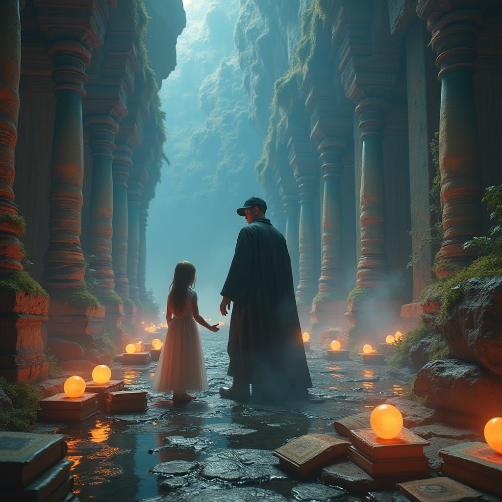 Eminem in Enchanted Realm with Daughter Hailie in Cyberpunk ...