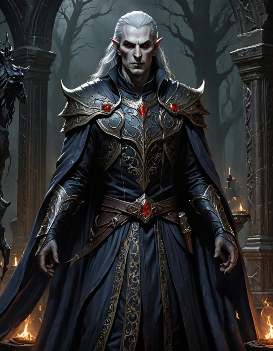 Eladrin Archfey Vampire Lord: Haunting Majesty in Matte Pain...
