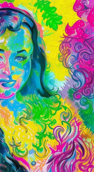 Photorealistic Portrait in Psychedelic Tonalism Style