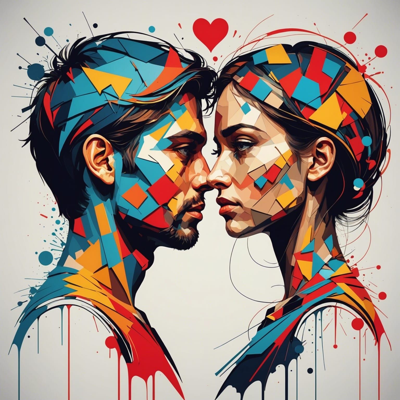 Abstract Emotional Art: Misunderstanding in Love
