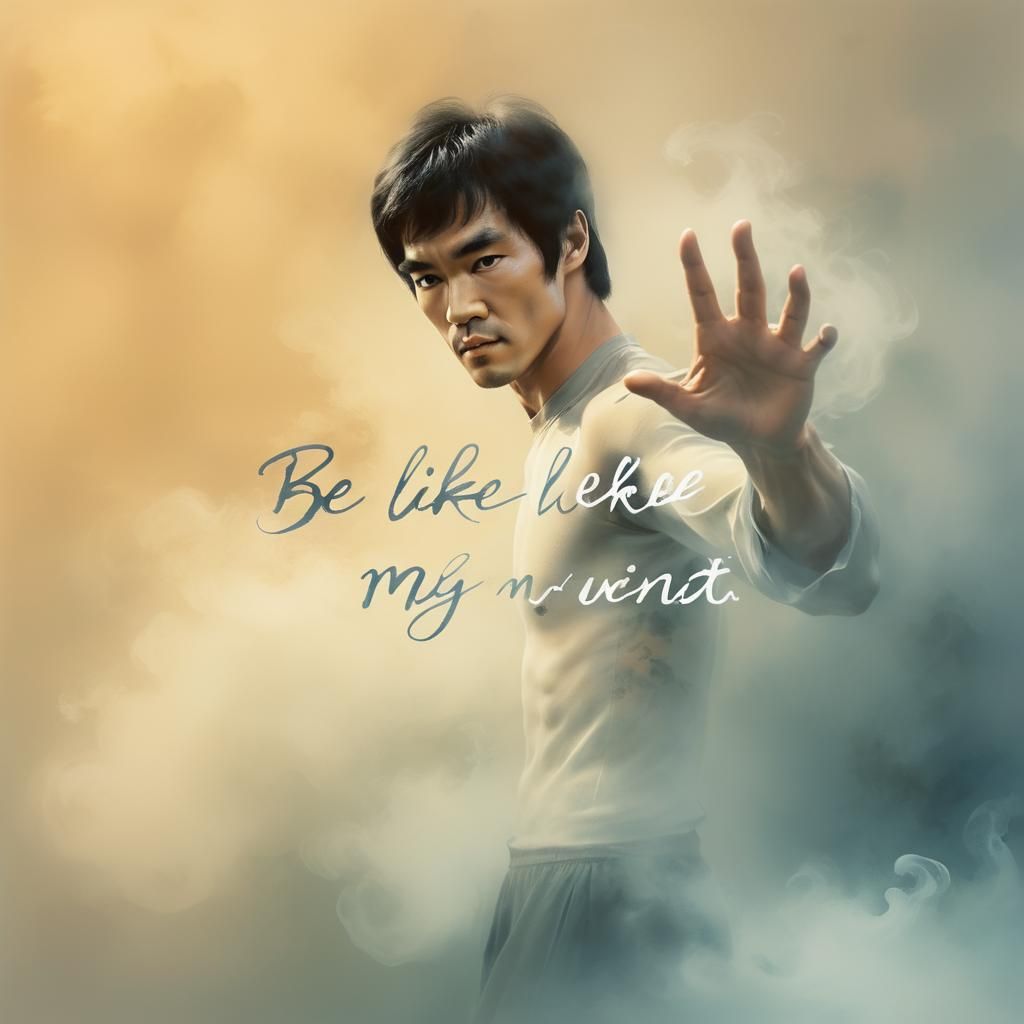 I think he meant to say "Be like water, my friend." Bruce Le...